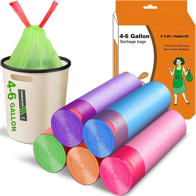 Small Trash Bags 4-6 Gallon,Extra Thick & Strong 4 Gallon Garbage Bags 5 Gallon  Item image 9