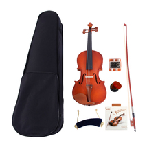 Glarry GV101 4/4 Acoustic Matt Violin Case Bow Rosin Strings Shoulder Rest Tuner - £62.90 GBP