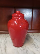 Low Priestess Of The Cairn Gang 8&quot; Red Glaze Urn JEM Branded  - $94.04