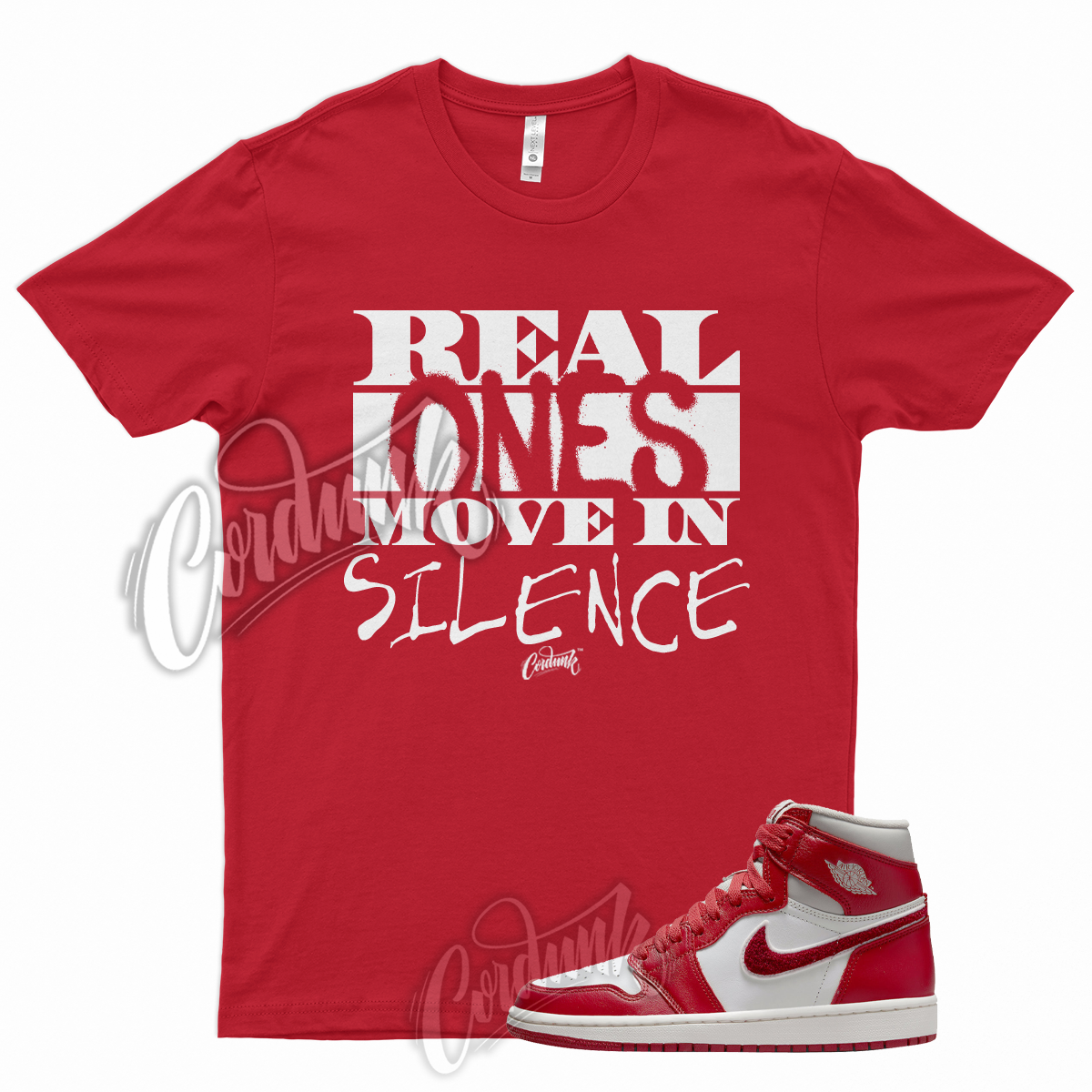 Primary image for R1 T Shirt for  J1 1 High WMNS Newstalgia Light Iron Ore Varsity Red Sail