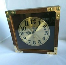 1970s Pioneer Seed Wall Clock Quartz Battery Movement Brushed Gold Face Promo - £25.58 GBP