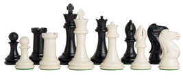 Large Quadruple Weighted Tournament Chess Pieces 4 Inch King 3.6lbs Extr... - $34.65