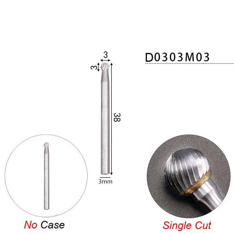 Ball Head Die Grinder Bits Carving Asive Tools Tungsten Rotary File Carbide Burr - £121.97 GBP