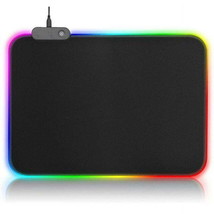 New LED USB Cable Gaming Mouse Pad 12 Lighting Modes Sz 13 x 10 inch - £11.86 GBP