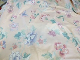 Vtg Interior Design Home Decor Fabric Cotton Floral  3 yards 53&quot; W Butterflies - £23.46 GBP