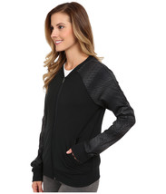 NWT Womens M New Under Armour Studio Lux Black Gray Stripe Jacket Soft Medium - £76.73 GBP
