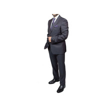 Mens DKNY 100% Wool Two Button Notch Lapel Slim fit Shark Texture 1364 Dark Gray image 2