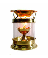 Brass Aromatherapy Burner Hindu Puja Deepak Oil Lamp /Free Item RELIGIOU... - $965.35 MXN