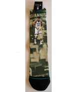 Stance Socks Giannis Antetokounmpo L Socks Milwaukee Bucks Stance NBA New - $339.58 MXN