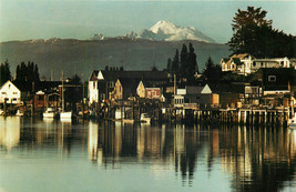 Chrome Postcard B460 LaConner Reflection Mt Baker Swinomish Channel Washington - £3.70 GBP