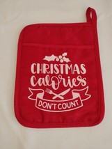 Pot Holder Christmas 7&quot;X 9&quot; With Hook - £5.55 GBP