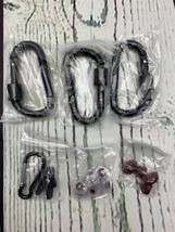 Small Oval Earbud Case Ear Tips And 4pc Carabiners - $16.14