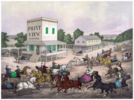 4490.Point View.E.Sturce.horses running in town.POSTER.decor Home Office art - £13.19 GBP+