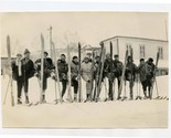 Group Showing Off Long Skis Photo New Hampshire 1920&#39;s. - $37.62