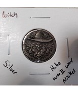 HOBO Witch With Skull Made From A REAL WWII Silver War Nickel SIGNED - $20.56 CAD
