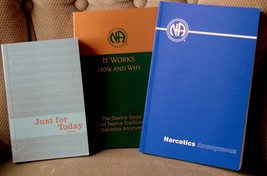 Narcotics Anonymous 3 Book set-Basic Text, It Works:How &amp; Why,Just for Today - £29.65 GBP