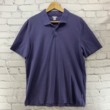 Calvin Klein Polo Golf Shirt Purple Blue Mens Sz L 100% Cotton - $15.84