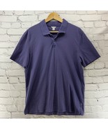Calvin Klein Polo Golf Shirt Purple Blue Mens Sz L 100% Cotton - £12.61 GBP