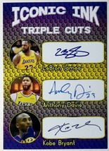 Iconic Ink Triple Cuts Facsimile Autograph Lebron James, Anthony Davis, Kobe - £1.95 GBP