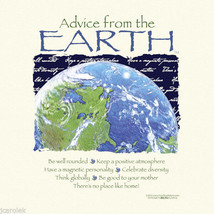 Earth T-shirt S M 2XL Advice Natural Unisex Short Sleeve Cotton NWT NEW - £17.75 GBP