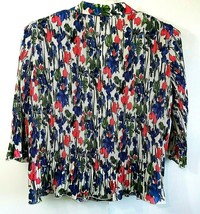 Covington Pleated Shirt Pink and Blue Water Floral Women&#39;s 20-22W NWT - £8.88 GBP