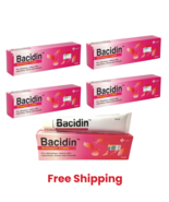 5X BACIDIN Antiseptic Cream For Burns, Abrasions, Wounds, Minor Skin Inf... - €38,23 EUR
