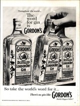 1960 Vintage Print Ad Gordon&#39;s Distilled London Dry Gin Linden New Jerse... - $25.98