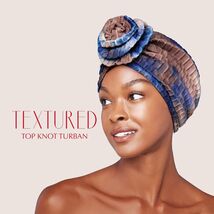 RED BY KISS TEXTURED TOP KNOT TURBAN - #HQ85 BLUE TIE DYE - $7.59