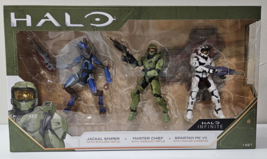 Halo Infinite 3 Figure Pack – Master Chief - Jackal Sniper - Spartan MK VII 4&quot; - £22.70 GBP