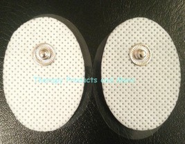 Small Snap-on Electrode Pads (2) for Digital Massage/TENS/Electronic Massager - £3.85 GBP