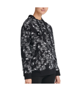 DKNY Sport Women&#39;s Sumatra Print Half Zip Hoodie, Black, L - £43.16 GBP