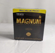 Trojan Magnum Lubricated Latex Condoms, Size L - 36 Count - $18.99