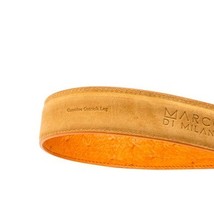 Alessio Genuine Ostrich & Ostrich Leg Exotic Belt Cognac image 4