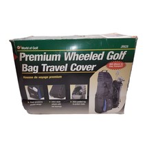 WORLD OF GOLF Extra Padded Golf Bag Travel Cover Gray Luggage Wheels NEW... - £21.59 GBP