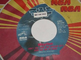 Waylon Jennings Don&#39;t You Think This Outlaw Girl I Can Tell 45 Rpm Record RCA - £12.75 GBP