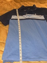 Nautica Youth Blue Color Block Short Sleeve Polo Shirt Size XL - £6.56 GBP