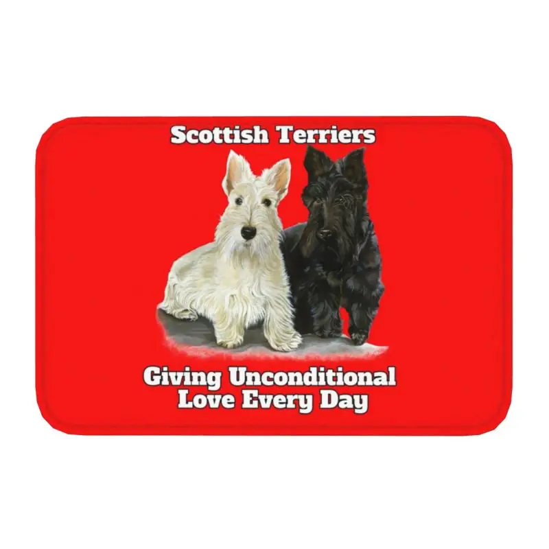 Scottish Terriers Unconditional Love Doormat Mat Cute Scottie Terrier Dog Rug 40 - £12.68 GBP