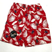 Vintage LL Bean Swim Trunks Shorts Mens M Red Leaves Polar Bear Newport USA - £26.14 GBP