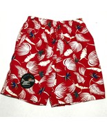 Vintage LL Bean Swim Trunks Shorts Mens M Red Leaves Polar Bear Newport USA - £25.74 GBP