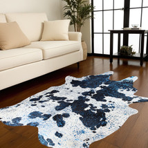 6&#39; X 7&#39; Black and White Cowhide Hand Knotted Area Rug - $453.99
