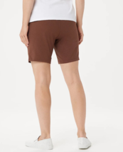 Denim &amp; Co. Active Duo Stretch Shorts with Pintuck Detail- CHOCOLATE BROWN, 3X - £15.91 GBP