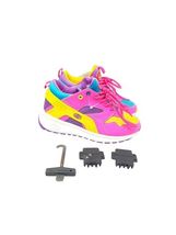 HEELYS Girl's Force Wheeled Sneakers Neon Pink/Purple/Multi Size 2 Kid M - $34.65