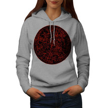 Wellcoda Stars Signs Circle Womens Hoodie, Ornament Casual Hooded Sweatshirt - £29.06 GBP