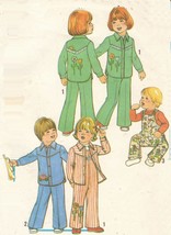 Vtg 1976 Toddlers Unisex Coveralls Shirt &amp; Applique Transfers Sew Patter... - £10.26 GBP