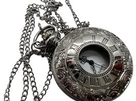 Vintage Silver-Plated Quartz Watch with Astrological Fantasy Medal - $18.62 CAD