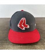 Boston Red Sox (Sox Logo) MLB Authentic New Era 59FIFTY 7 1/2 Gray &amp; Red - £11.00 GBP
