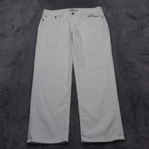 Lucky Brand Pants Womens 29 White Flat Front Mid Rise Sweet Jean Crop - £23.35 GBP