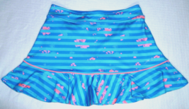 Slazenger Golf  Turquoise/Pink Ruffle Hem Tennis Skort Skirt Size M Pocket - £9.46 GBP