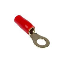 Ring terminal 8ga. 10pcs. gold;red sleeve;xscorpion - $49.56 CAD