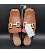 New Women&#39;s Time &amp; Tru Brown Slip-on Memory Foam Loafer/Mules Sandals Si... - $359.55 MXN